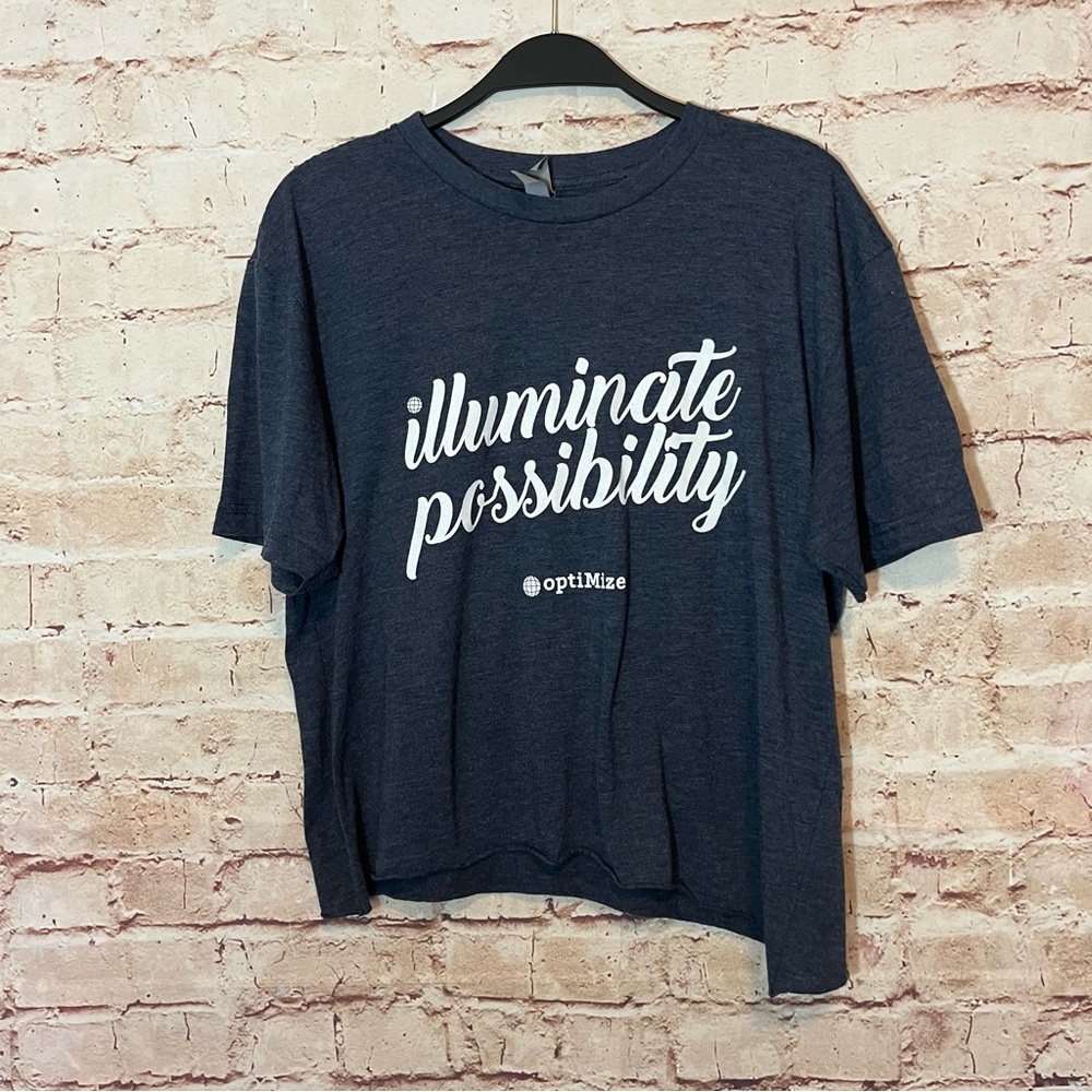 Illuminate possibility gray optimize T-shirt size medium